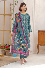 Waniya Stitched 3 Piece Digital Printed Lawn Summer Collection'2025-Rose