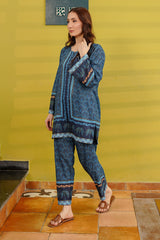 Waniya Stitched 2 Piece Summer Co Ords Lawn Collection'2025-Midnight Palm