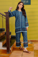Waniya Stitched 2 Piece Summer Co Ords Lawn Collection'2025-Midnight Palm
