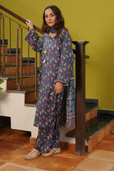 Waniya Stitched 3 Piece Summer Lawn Collection'2025-Wildflower Ink