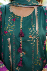 Waniya Stitched 3 Piece Summer Lawn Collection'2025-Emerald Whisper