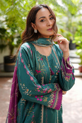 Waniya Stitched 3 Piece Summer Lawn Collection'2025-Emerald Whisper