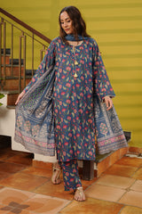 Waniya Stitched 3 Piece Summer Lawn Collection'2025-Wildflower Ink
