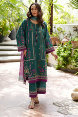 Waniya Stitched 3 Piece Summer Lawn Collection'2025-Emerald Whisper