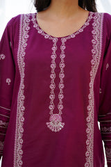 Waniya Stitched 2 Piece Solid Emb Lawn Collection'2025-ROHA