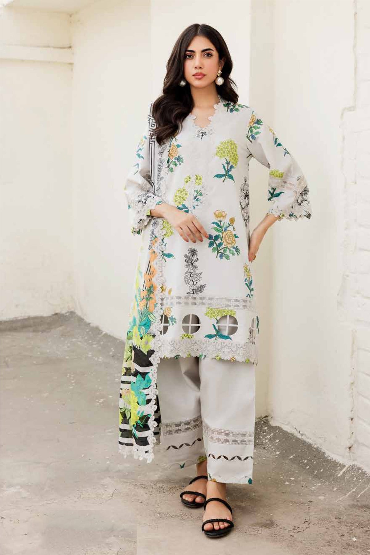 Range By Charizma Unstitched 3 Piece Emb Lawn Vol-03 Collection'2024-CRN4-24