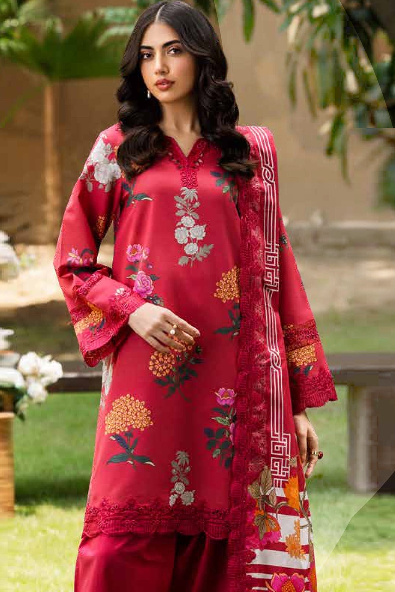 Range By Charizma Unstitched 3 Piece Emb Lawn Vol-03 Collection'2024-CRN4-20