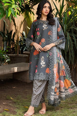 Range By Charizma Unstitched 3 Piece Emb Lawn Vol-03 Collection'2024-CRN4-19