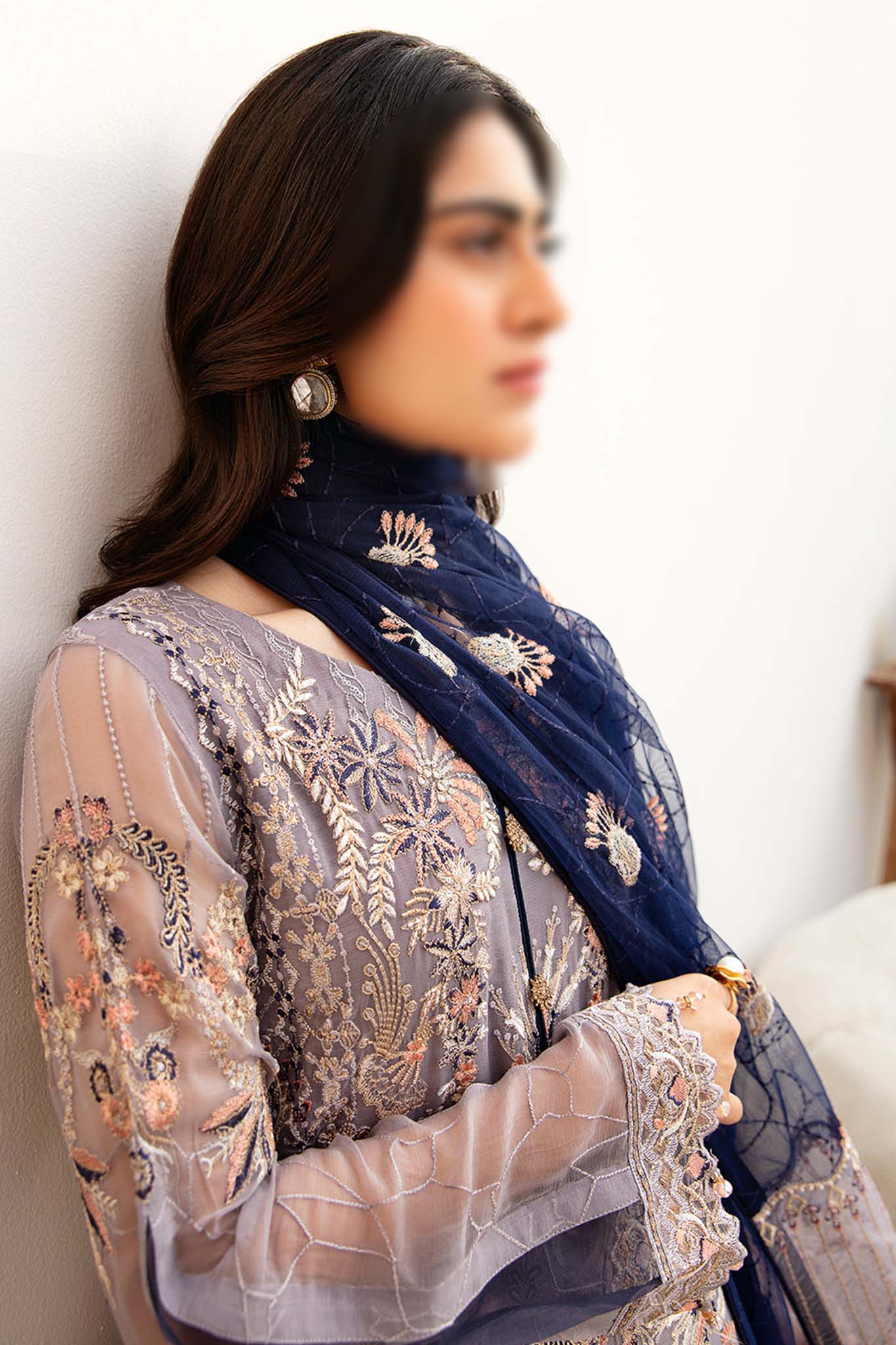 Chevron by Ramsha Unstitched 3 Piece Chiffon Vol-08 Collection'2024-A-809