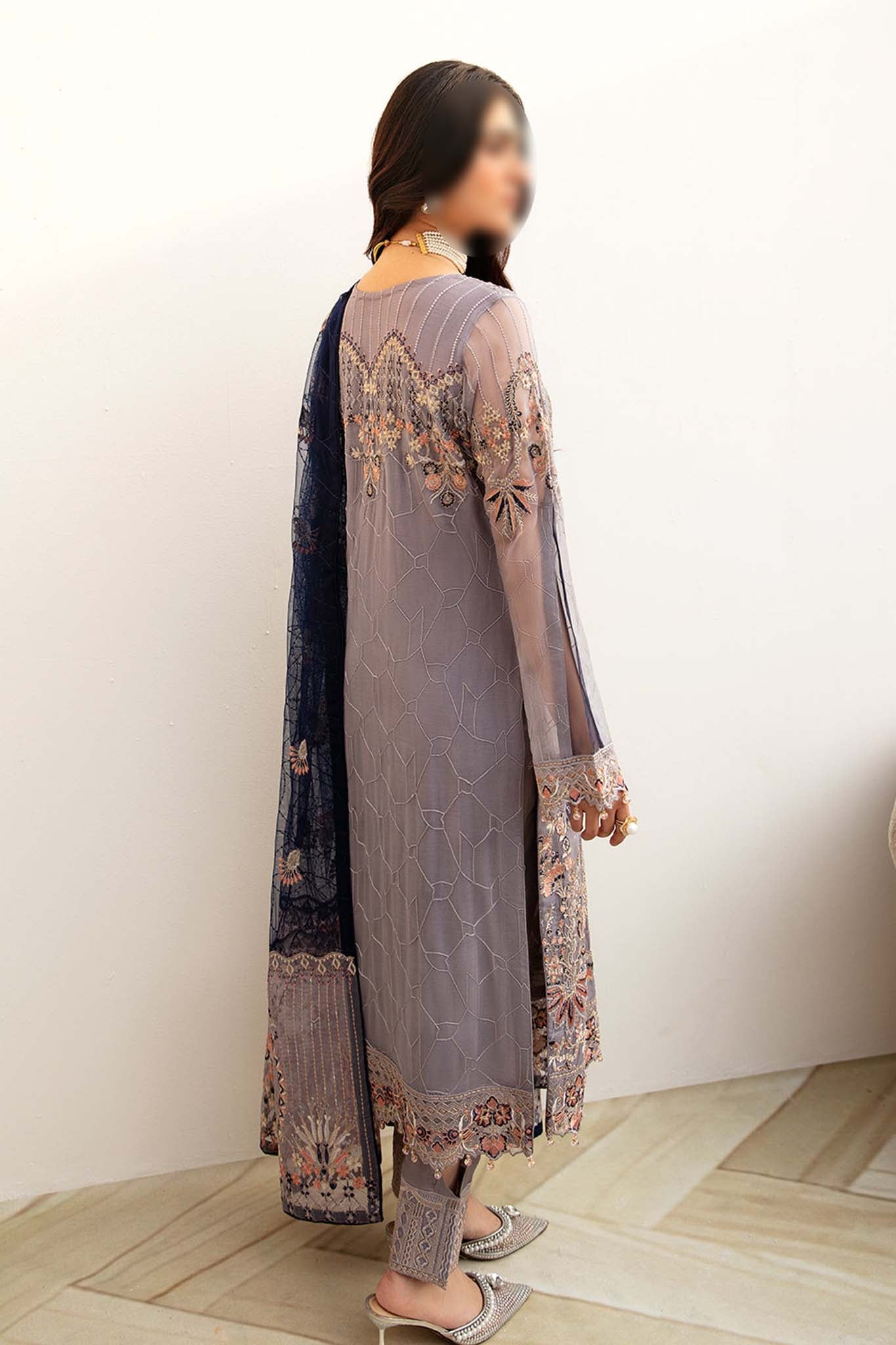 Chevron by Ramsha Unstitched 3 Piece Chiffon Vol-08 Collection'2024-A-809