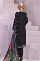 Sada Bahar Stitched 3 Piece Karandi Emb Shawl Vol 02 Collection'2023-KCK-Black