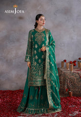 Asim Jofa Unstitched 3 Piece Wedding Festive Suit-AJULN-16 Embroidered Chiffon Unstitched 3 Pcs