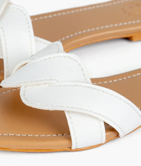 RTW Creation - White cross over flats