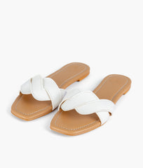RTW Creation - White cross over flats
