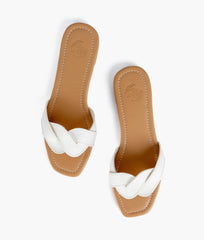RTW Creation - White cross over flats