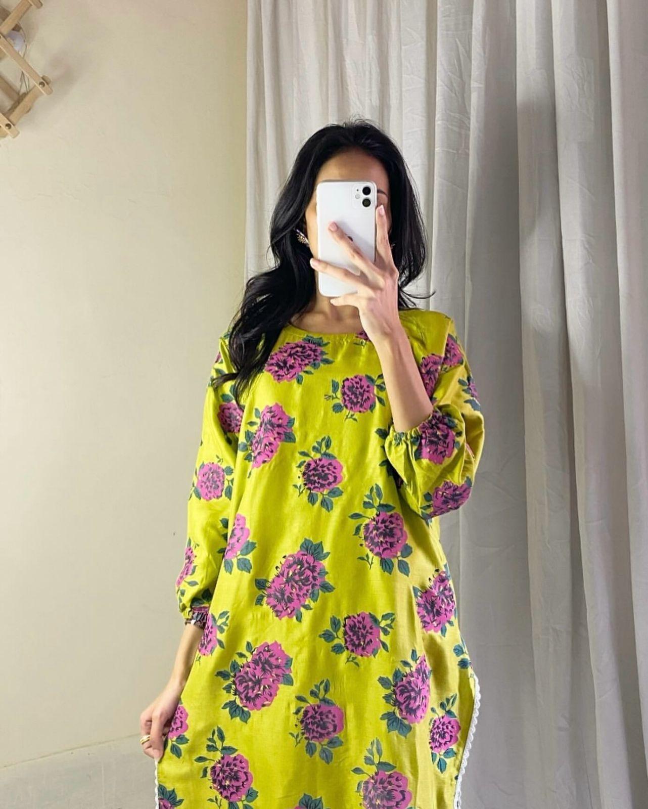 Flower Print 2Pcs Stitched - zaibehoor