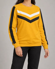 Yellow Stripe Sweatshirt — angled view