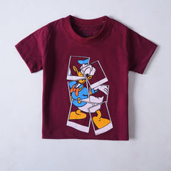 Kjunction Boys Half Sleeves-Printed T-Shirt (Donald)