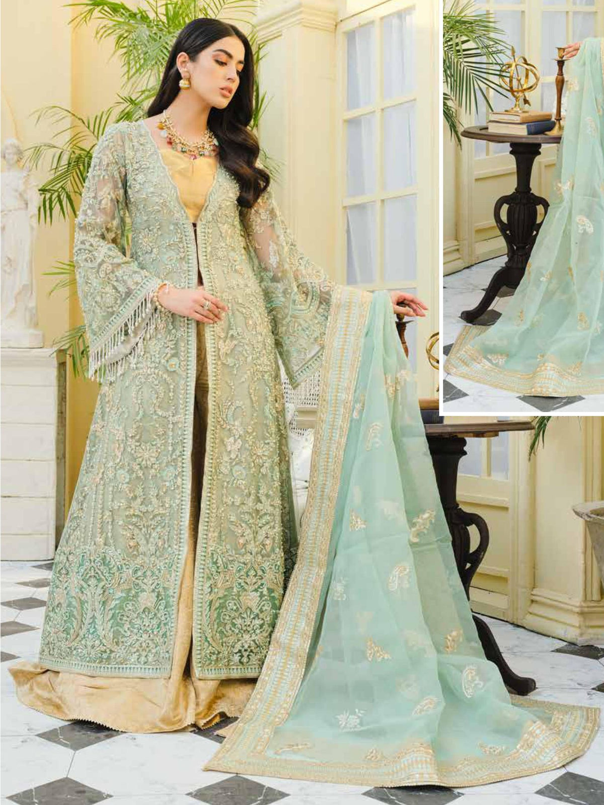 Maryum N Maria Unstitched 3 Piece Luxury Collection'2022-MFG-0022