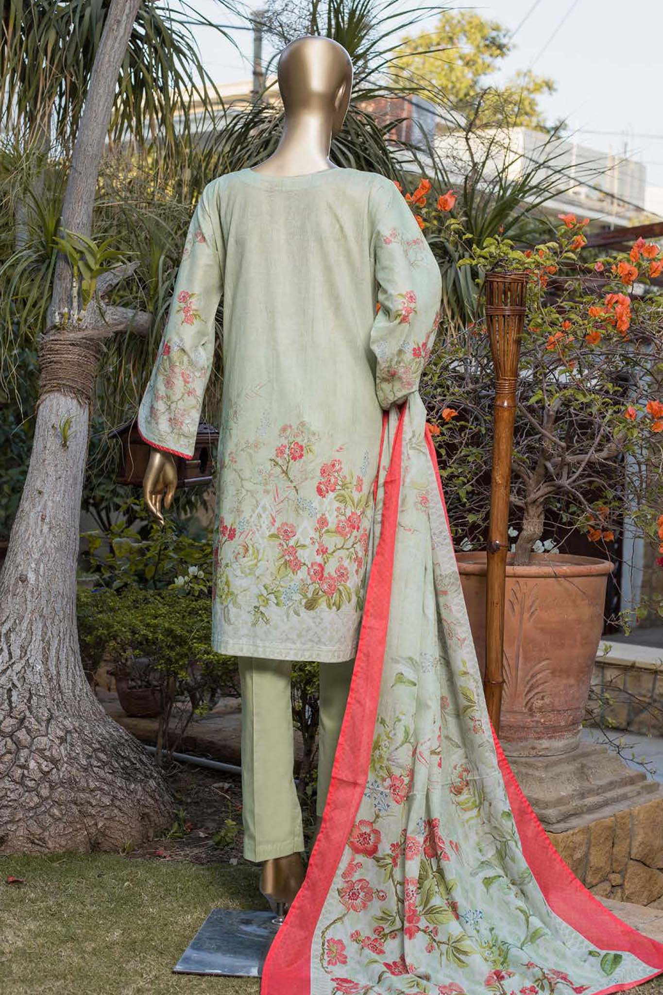 Bin Saeed Stitched 3 Piece Printed Lawn Collection'2022-F-0033-Pista
