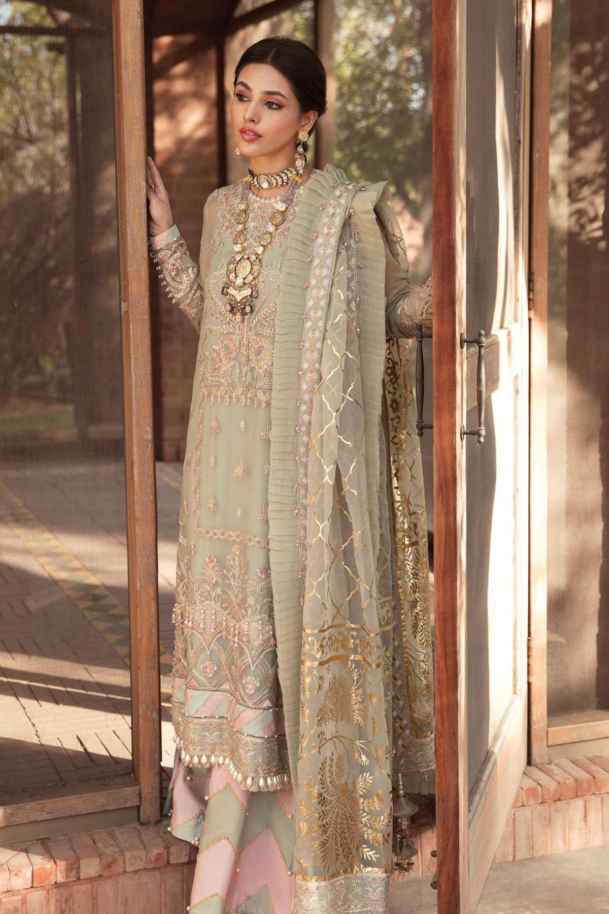 Ayzel Sangat by Afrozeh Unstitched 3 Piece Luxury Chiffon Collection'2022-009-Bahar Bano