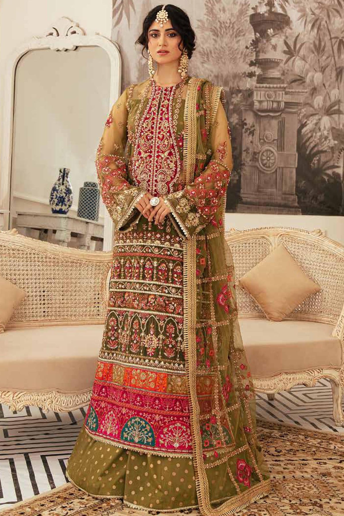 Ezra Unstitched 3 Piece Wedding Collection'2022-01-Naaz