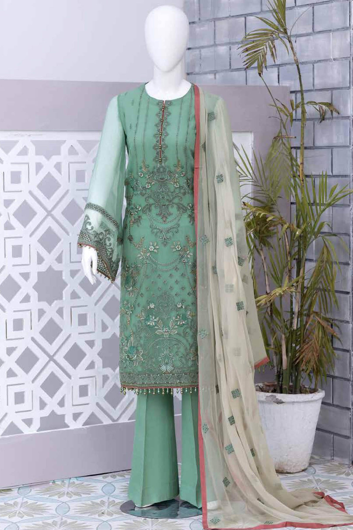 Nafeesah by Flossie Unstitched 3 Piece Embroidered Chiffon Vol-07 Collection'2022-NF-01