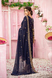 Noori by Soghat Unstitched 3 Piece Luxury Chiffon Collection'2022-01 ROYALE BLUE