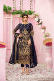 Noori by Soghat Unstitched 3 Piece Luxury Chiffon Collection'2022-01 ROYALE BLUE