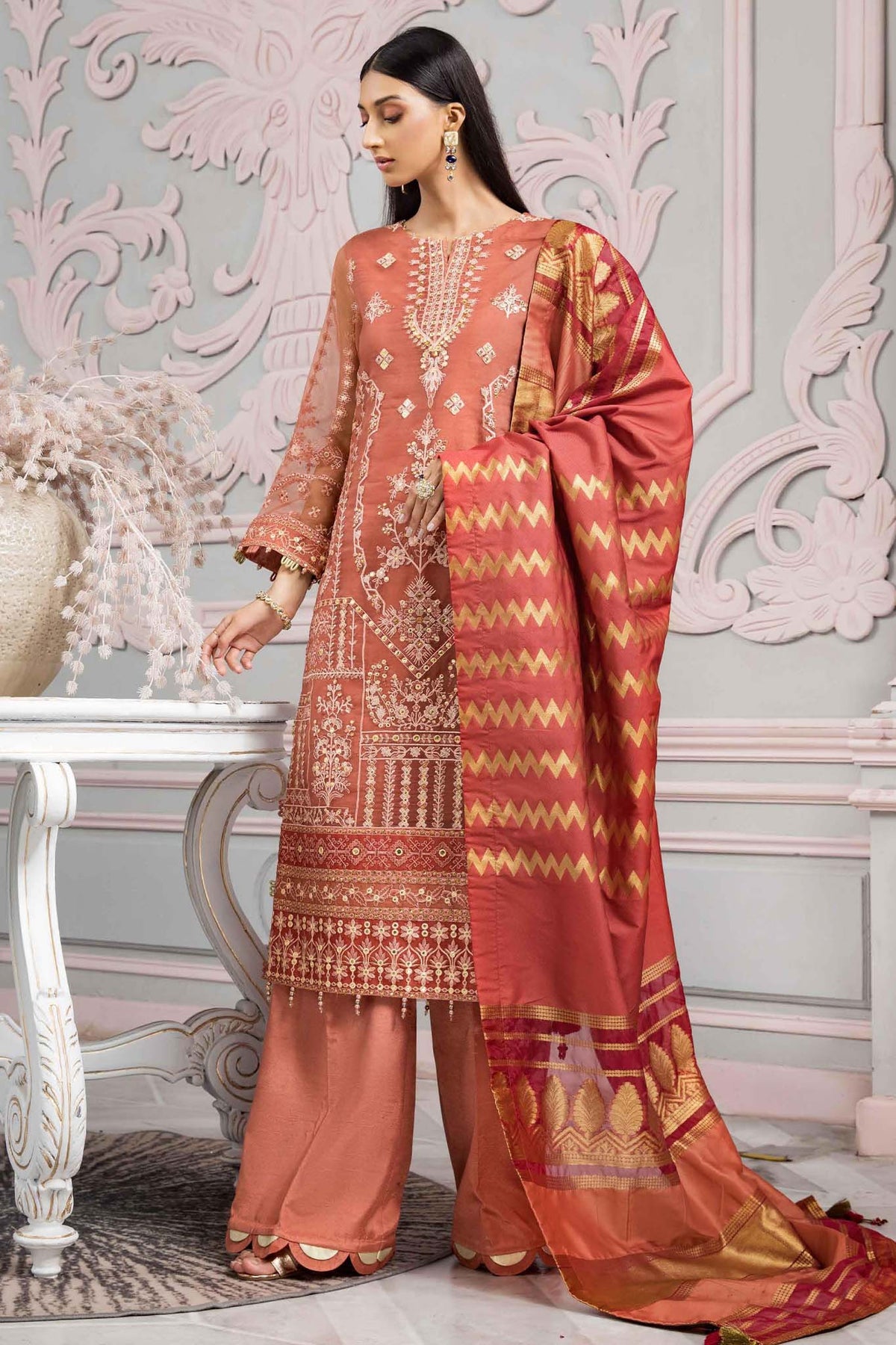 Vasl e Meeras by Alizeh Unstitched 3 Piece Luxury Formal Collection'2022-02-Naranj