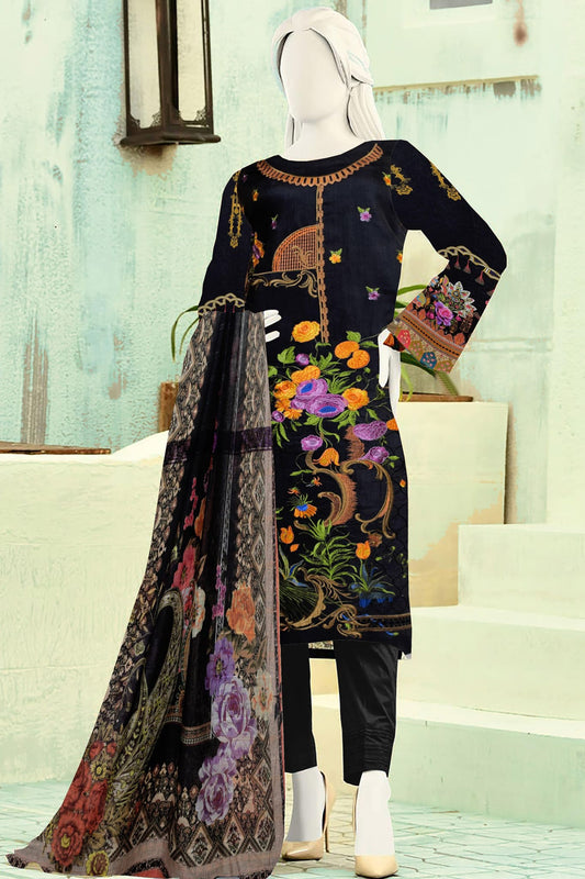 Arzoo by Javed Arts Unstitched 3 Piece Digital Printed Viscose Collection'2022-D-02