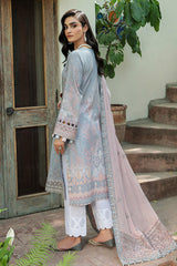 Farasha Unstitched 3 Piece Festive Lawn Vol-02 Collection'2022-02-Misty Gray