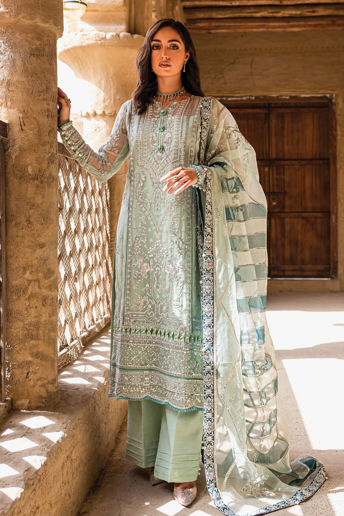 Gulaal Unstitched 3 Piece Embroidered Chiffon Collection'2022-03-Alayha