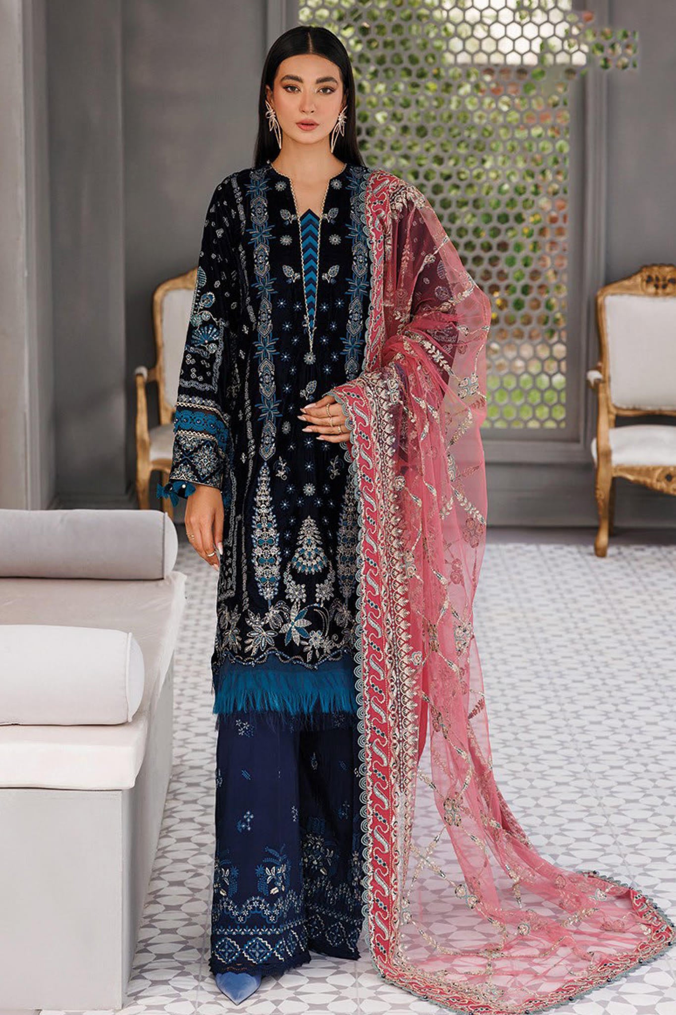 Hera by Xenia Unstitched 3 Piece Luxury Festive Formals Collection'2022-03-Zoona