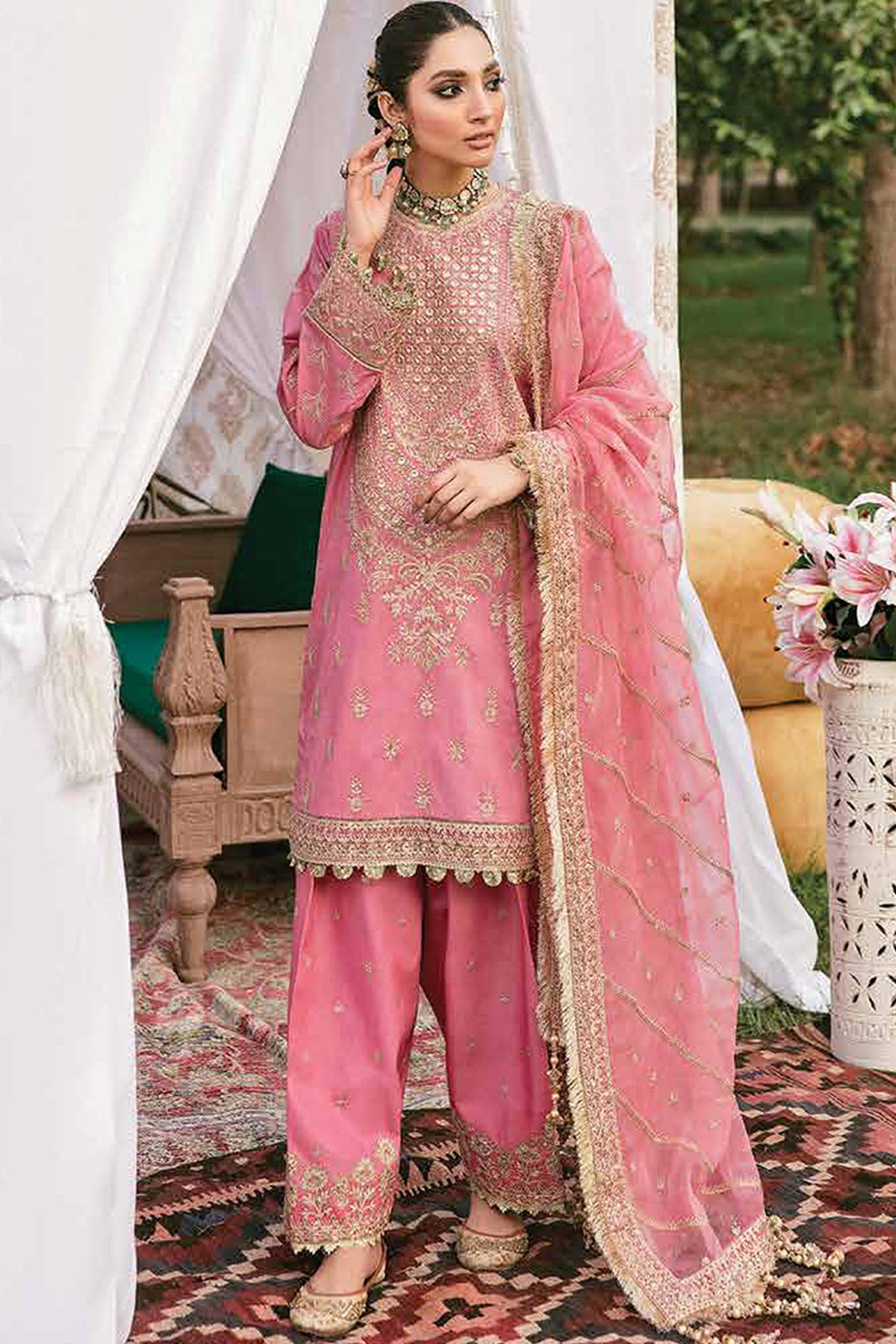 Gul Bahaar by Afrozeh Unstitched 3 Piece Luxury Festive Lawn Collection'2022-03-Dilaab