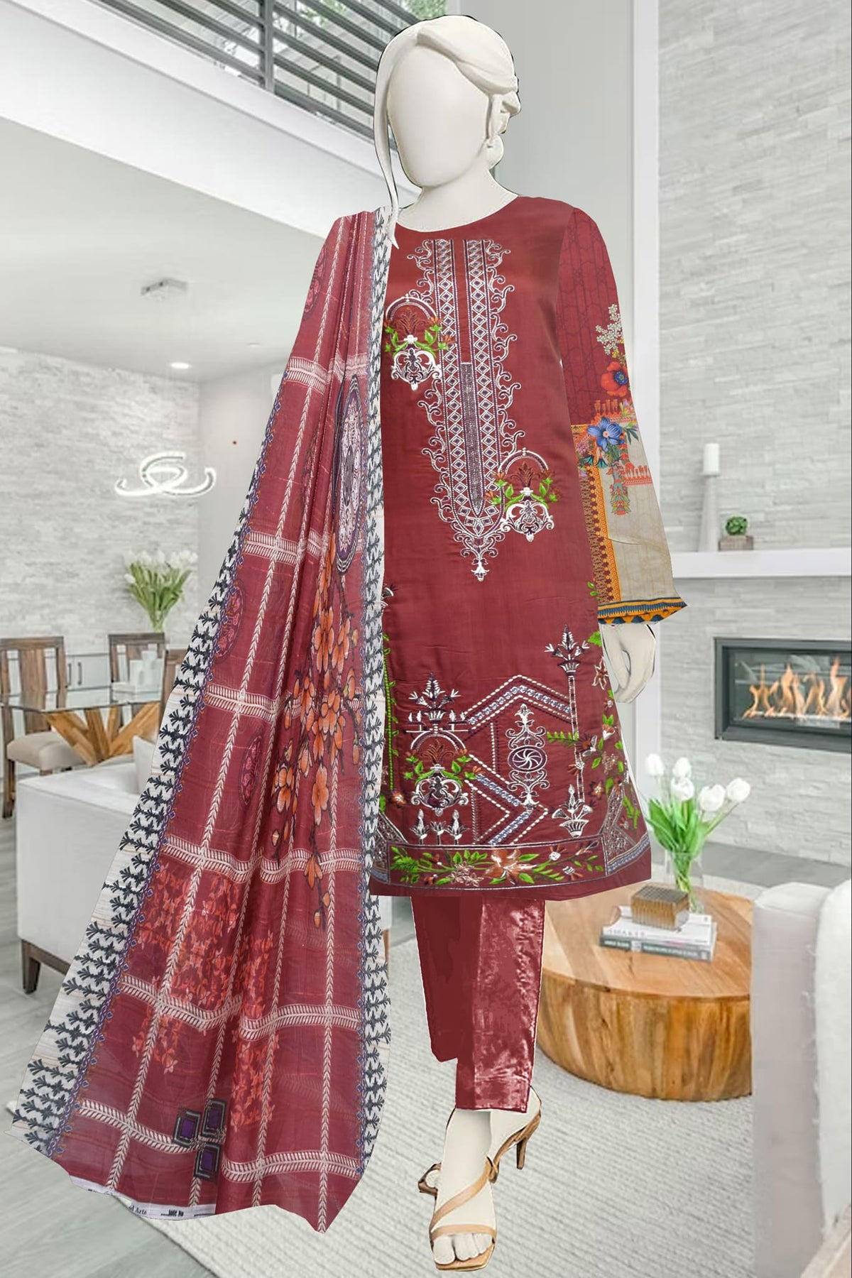 Arzoo by Javed Arts Unstitched 3 Piece Digital Printed Viscose Collection'2022-D-03