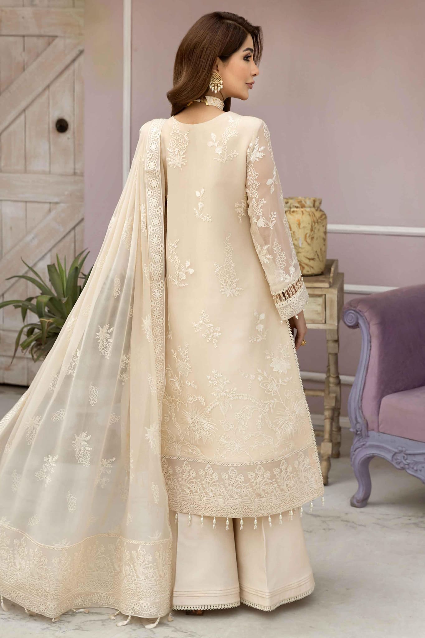 Dhaagay by Alizeh Unstitched 3 Piece Chiffon Vol-01 Collection'2023-03-Motiya