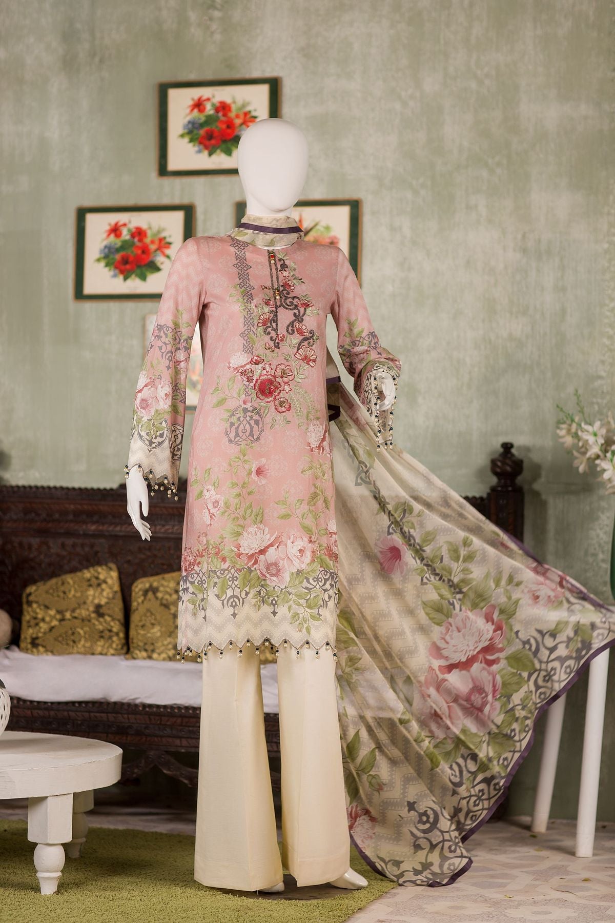 Nafeesah by Flossie Unstitched 3 Piece Lawn Vol-02 Collection’2021-NL-04