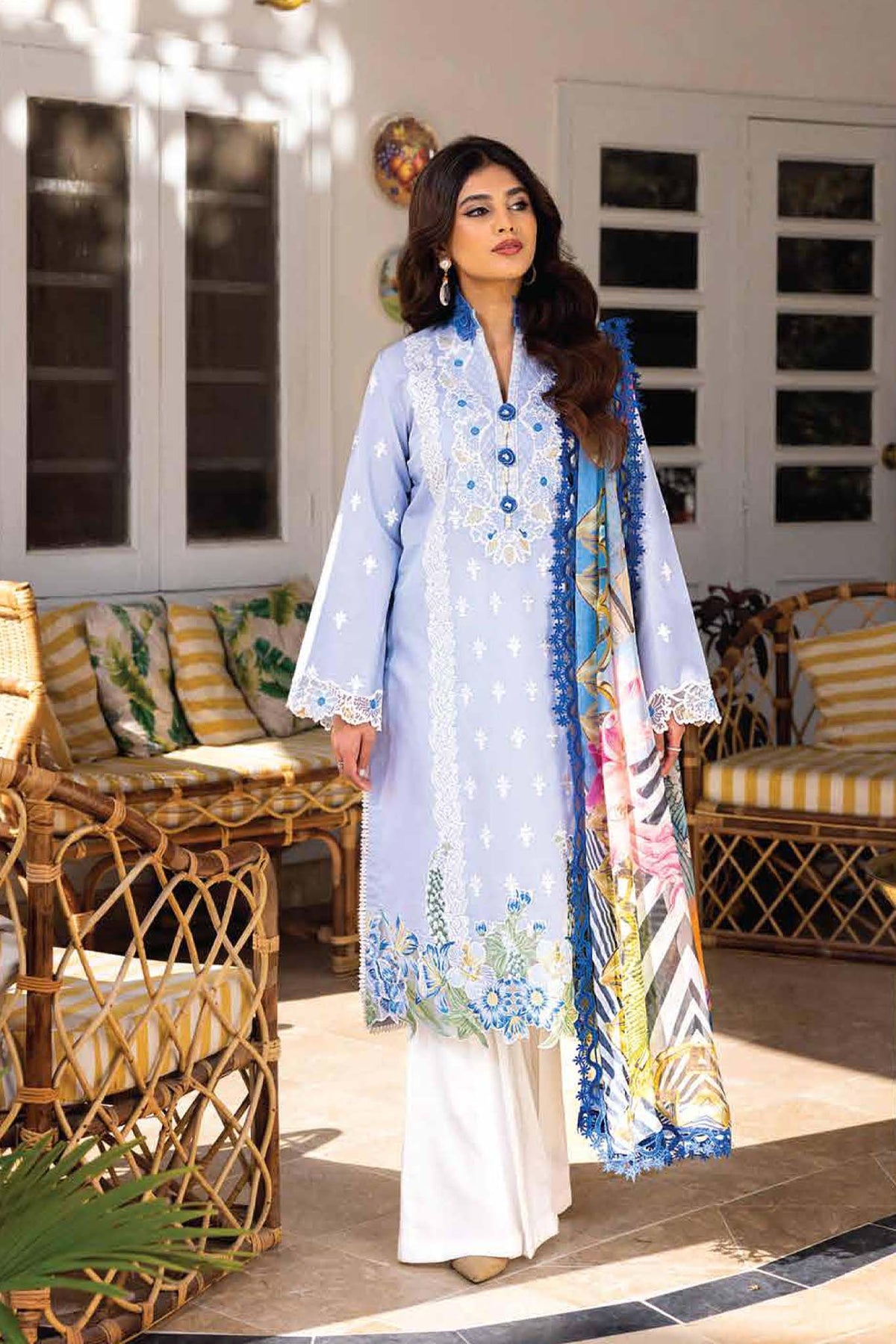 Roheenaz Unstitched 3 Piece Spring Summer Lawn Collection'2023-RNZ-04-A-Neelam