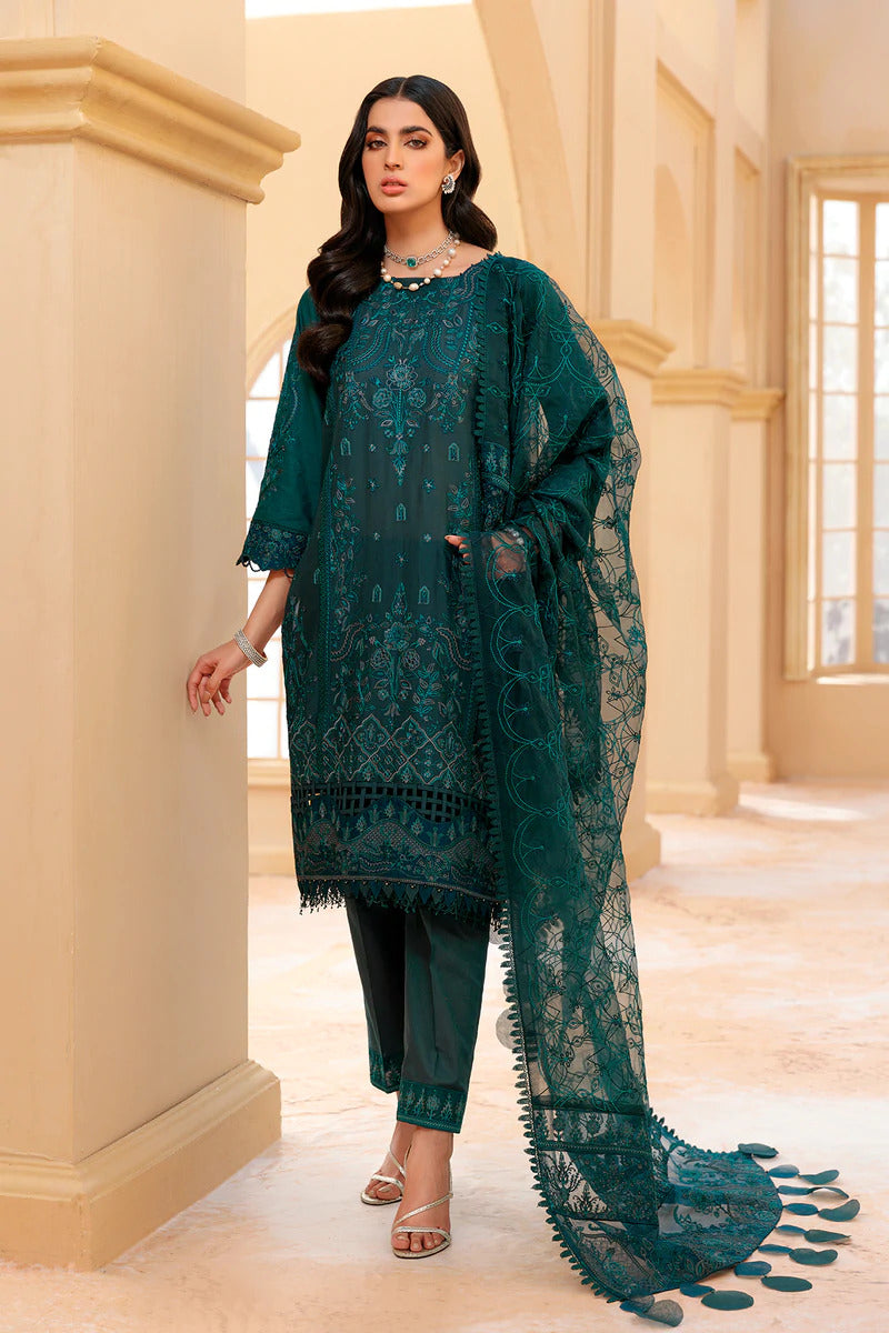 Farasha Unstitched 3 Piece Eid Festive Lawn Vol-01 Collection'2022-04-Moonstone