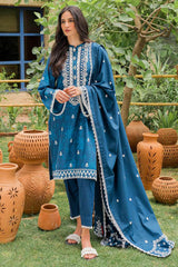 Seher By Cross Stitch Unstitched 3 Piece Cambric Collection'2022-04-Midnight Haze