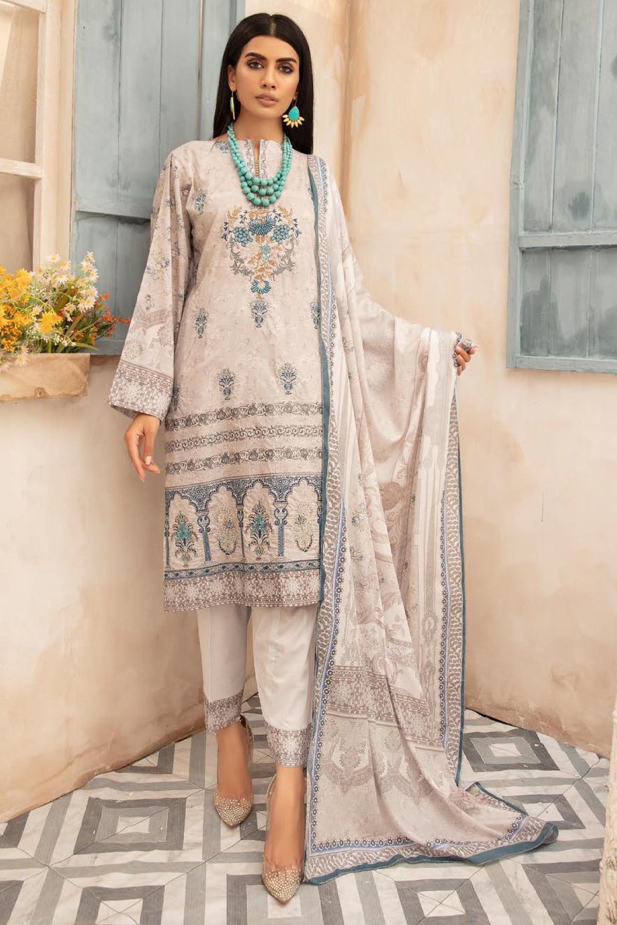 Johra by Jihan Unstitched Digital Printed Lawn Collection'2022-JH-04