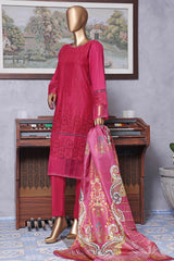 Bin Saeed Stitched 3 Piece Embroidered Chikankari Collection'2022-DTS-014-D.Pink