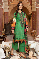 Geet by Zebaish Unstitched 3 Piece Schiffli Lawn Collection'2022-04-Green Rose