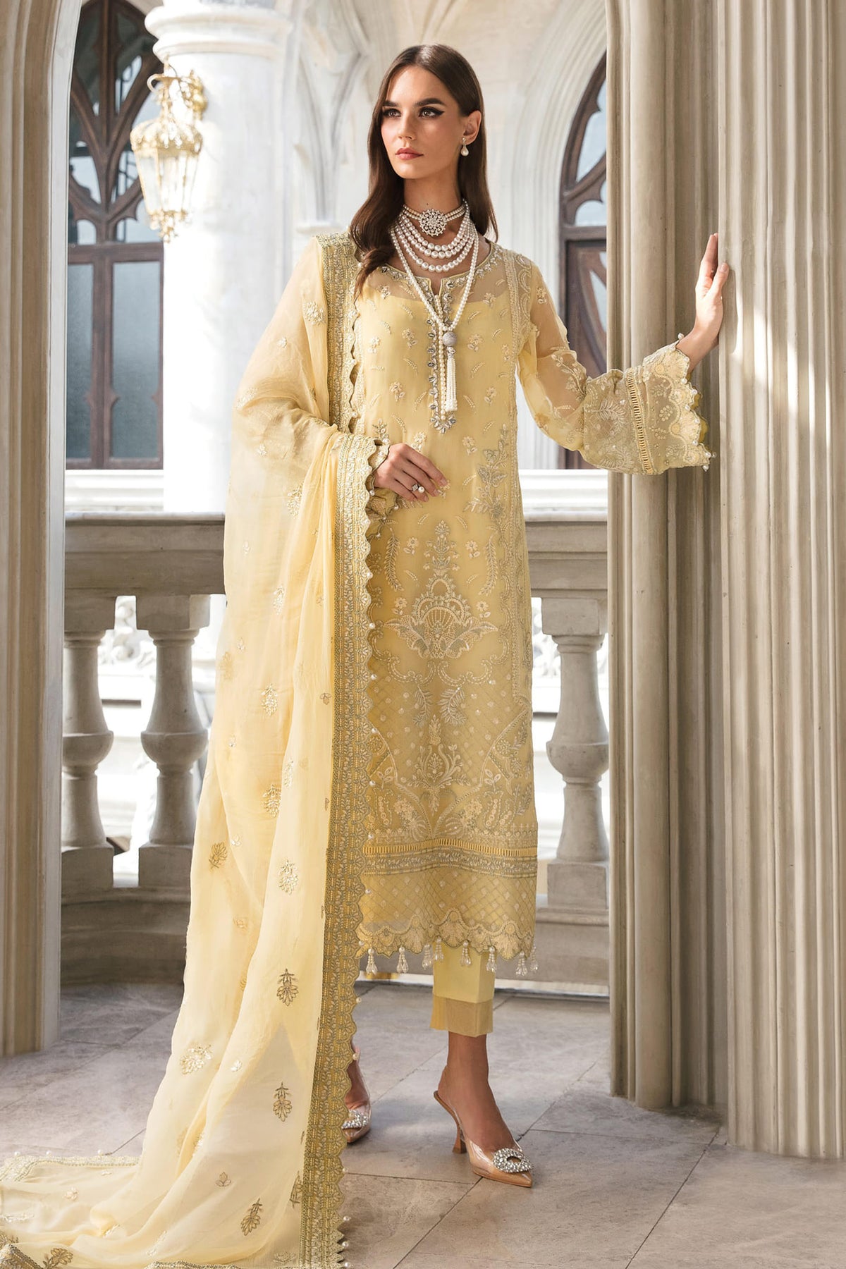 Gulaal Unstitched 3 Piece Embroidered Chiffon Eid Collection'2023-04-Sahar