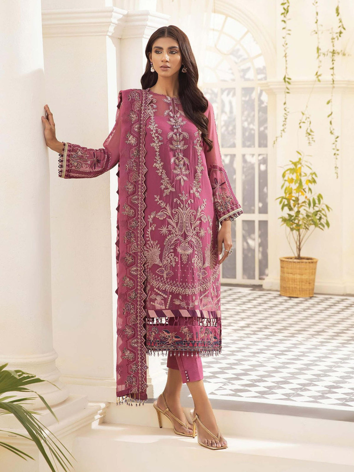 Pareesia by Xenia Unstitched 3 Piece Chiffon Collection'2022-05-Peony