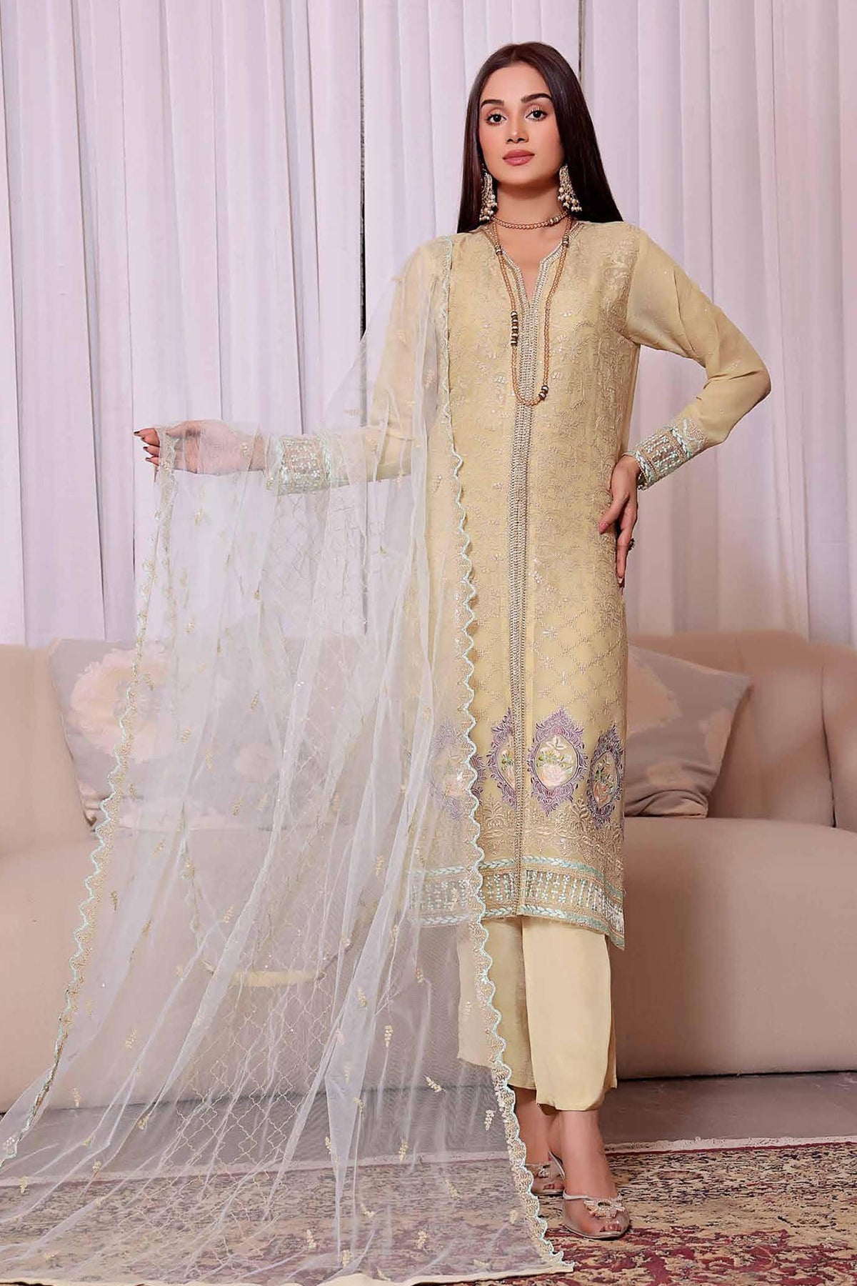 Janaan by Soghat Unstitched 3 Piece Luxury Chiffon Collection'2023-JS-05