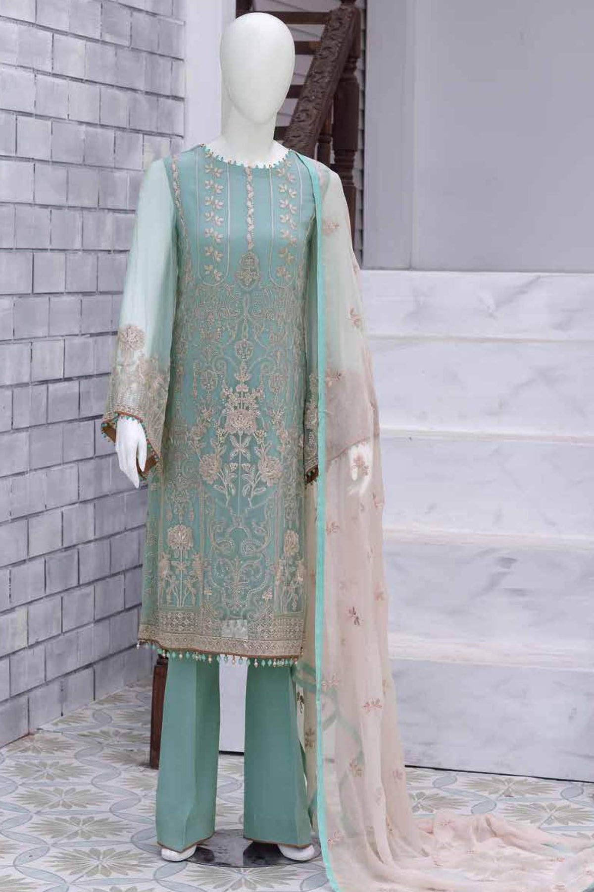 Nafeesah by Flossie Unstitched 3 Piece Embroidered Chiffon Vol-07 Collection'2022-NF-05
