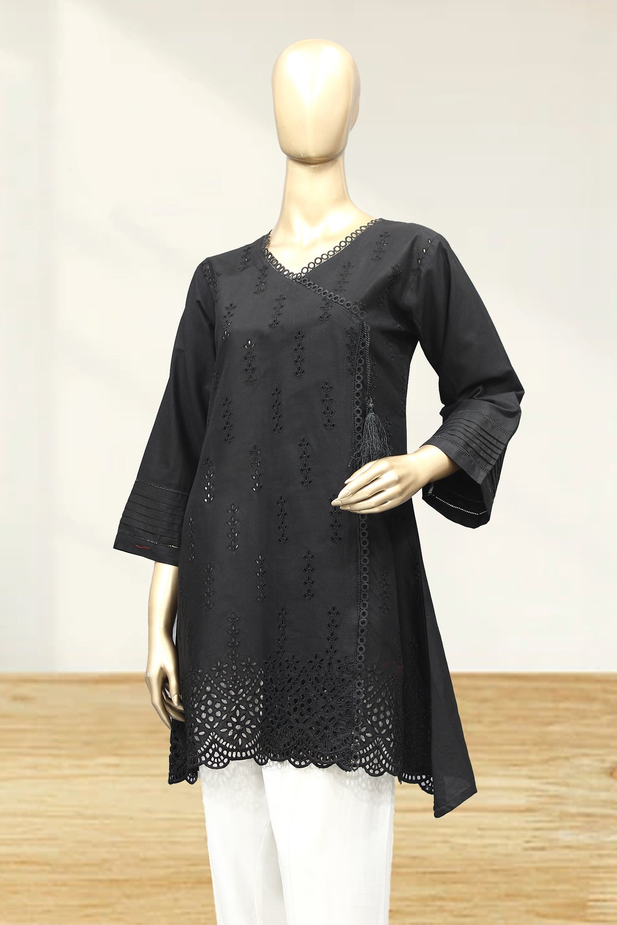 Shomi Stitched Chikankari Lawn Shirts Collection'2022-D-06-Black