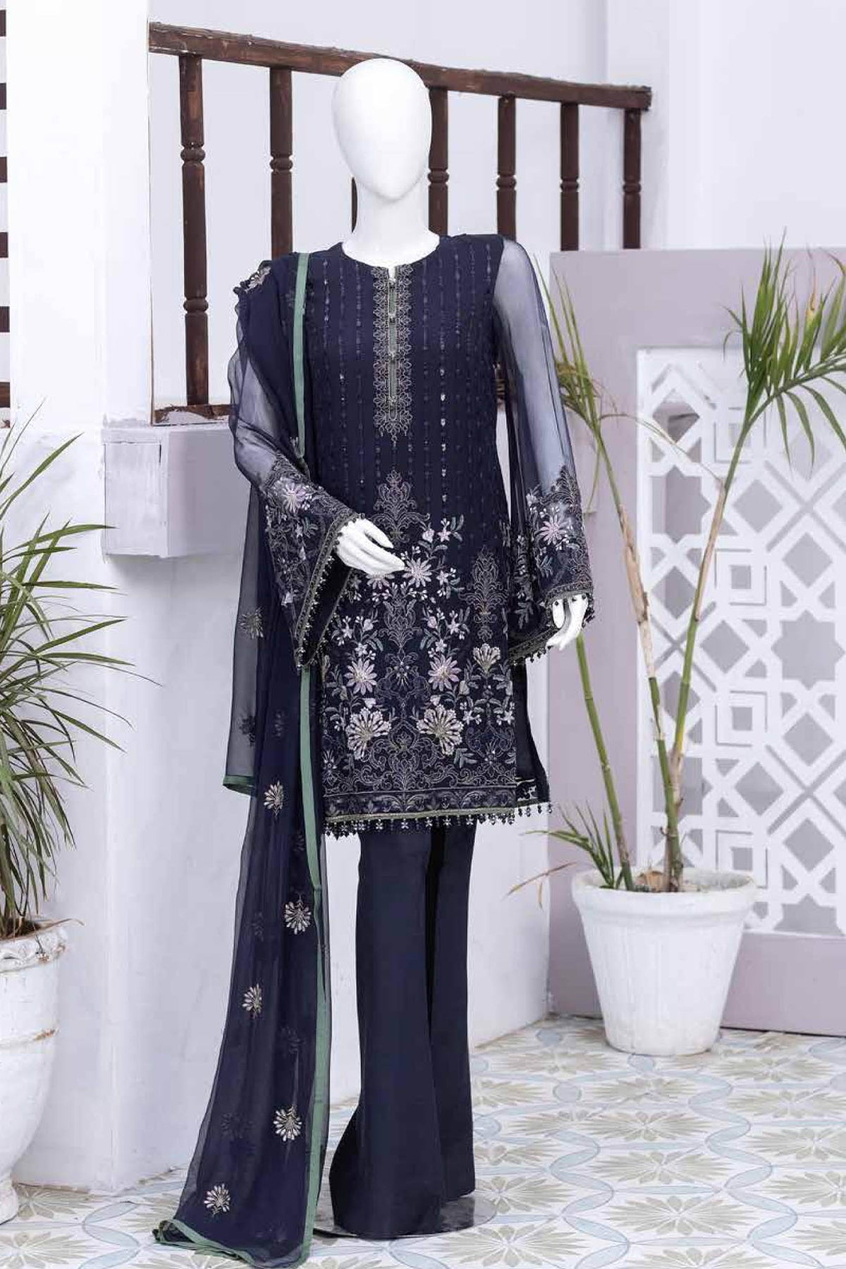 Nafeesah by Flossie Unstitched 3 Piece Embroidered Chiffon Vol-07 Collection'2022-NF-06